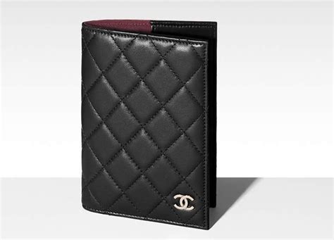 inside chanel passport holder|Chanel small card holder price.